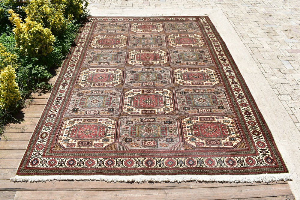 Turkish Rug 78''x115'' Bunyan Carpet Vintage 200x293cm Oriental Decor Rug 6x9