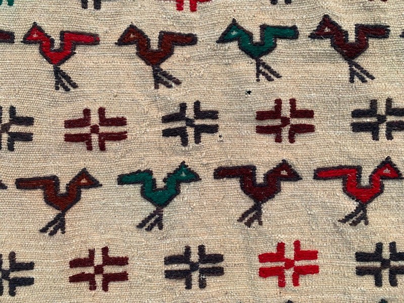 Vintage Afghan Hand-Woven: Mashwani Wool Area Rug, Traditional Carpet (4x6 ft.) gallery