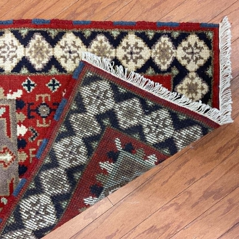 Handmade Indo Kazak Wool Rug 2' X 3' gallery