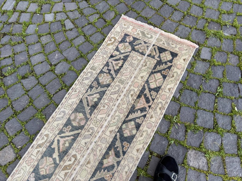 Patchwork rugs, Runner rug, Handmade, Turkish rug, Vintage, Wool | 2,0 x 11,3 ft gallery