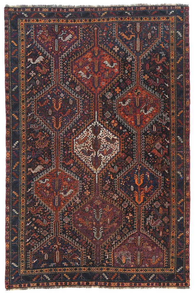 Hand-Knotted Semi-Antique Tribal Wool Rug Oriental Home Decor Carpet 5X8 ft