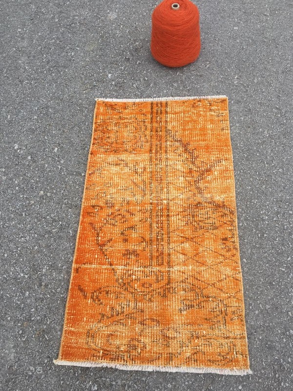 Antique Rug, 1.7x3.2 ft Rug, Entryway Decor, Vintage Area Rug, Door Mat,Bath Mat gallery