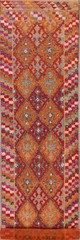 3×13 Vintage Geometric Moroccan Oriental Long 13 ft Runner Rug Wool Hand-Knotted