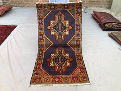 2’9 x 5’1 ft Vintage Afghan Hand Knotted Tribal Wool Rug Geometric Medallion Rug
