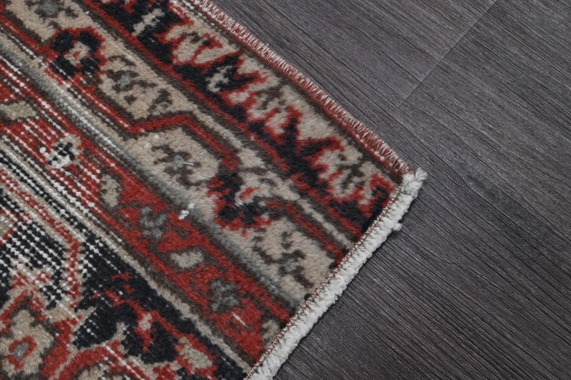 Vintage Turkish Runner Rug 2x5ft Wool Anatolian Handmade Hallway Oushak RUST gallery