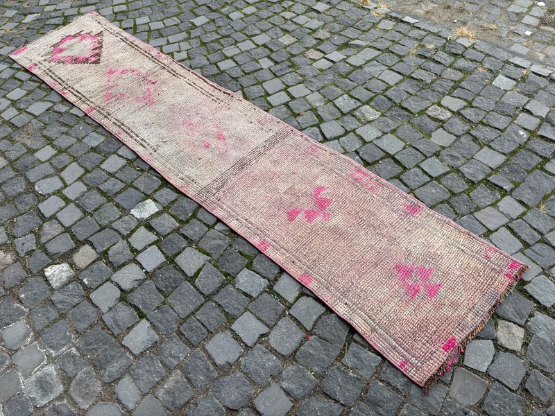 Wool rug, Bohemian rugs, Runner rug, Handmade rug, Turkish rug | 2,0 x 10,3 ft gallery
