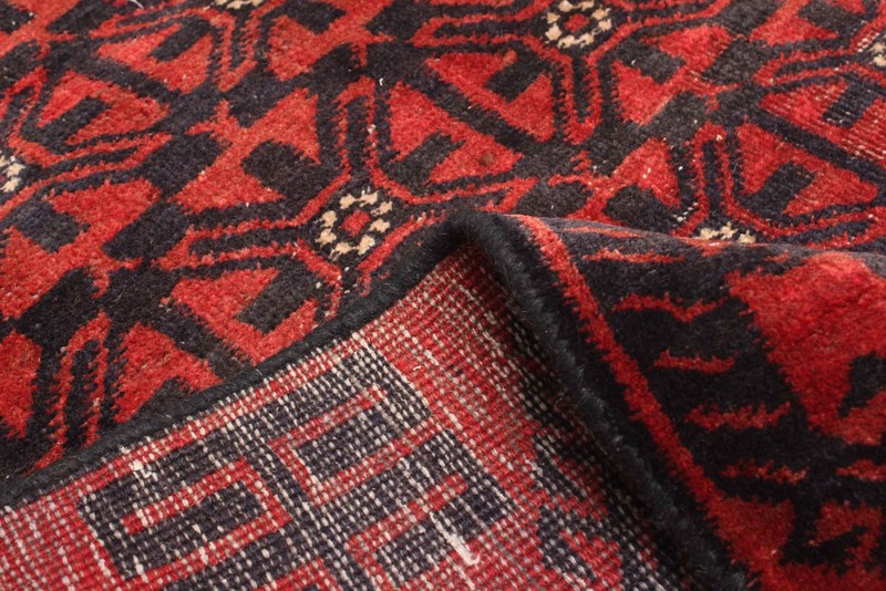 Vintage Hand-Knotted Area Rug 3'3" x 6'10" Traditional Oriental Wool Carpet gallery
