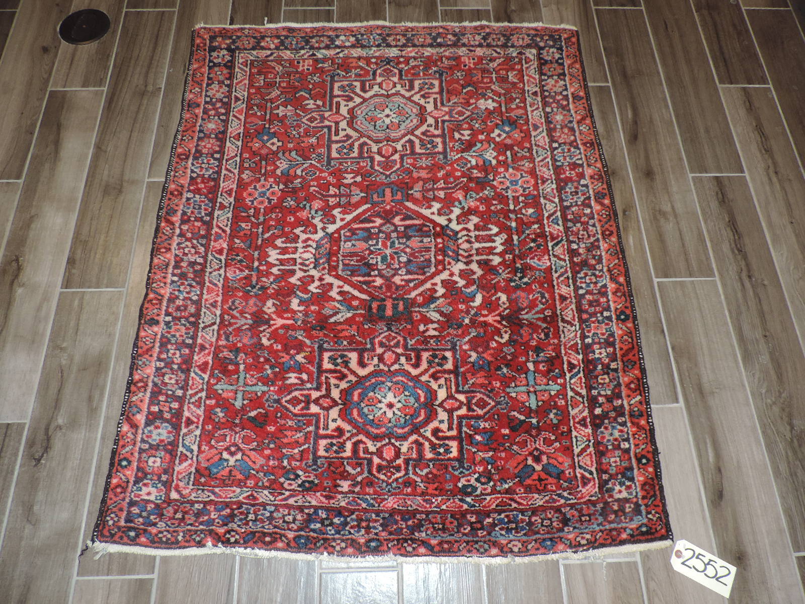 4x5ft. Handmade Semi Antique Karaje Wool Rug gallery