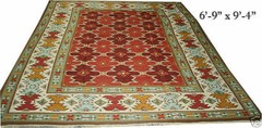 A Vintage 7’x9′ Antique Moldavian Flat Weave Rug Moldavian Kilim Rug