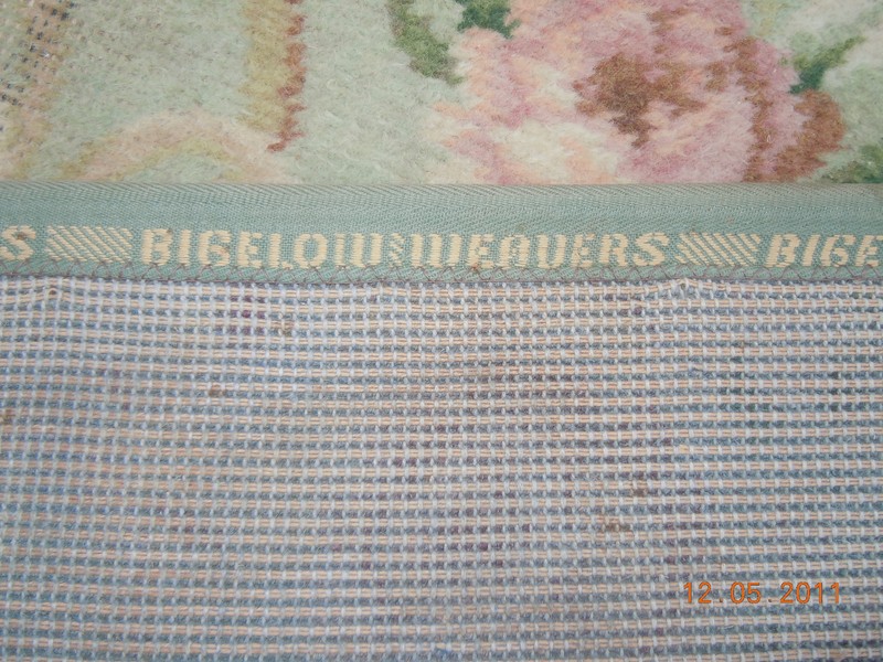 OMG RARE BIGELOW FLAPPER ERA RUG~FRENCH CHIC ROSE BOUQUETS, RIBBONS & SCROLLS!!! gallery