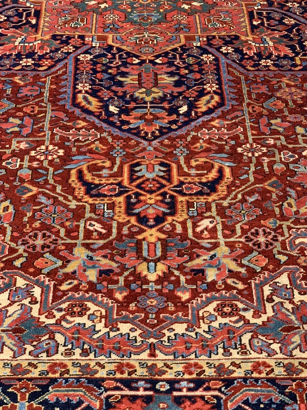 Circa 1920 TRIBAL VINTAGE ANTIQUE AMERICAN HERIZ 10.2x12.2 ESTATE RUG gallery
