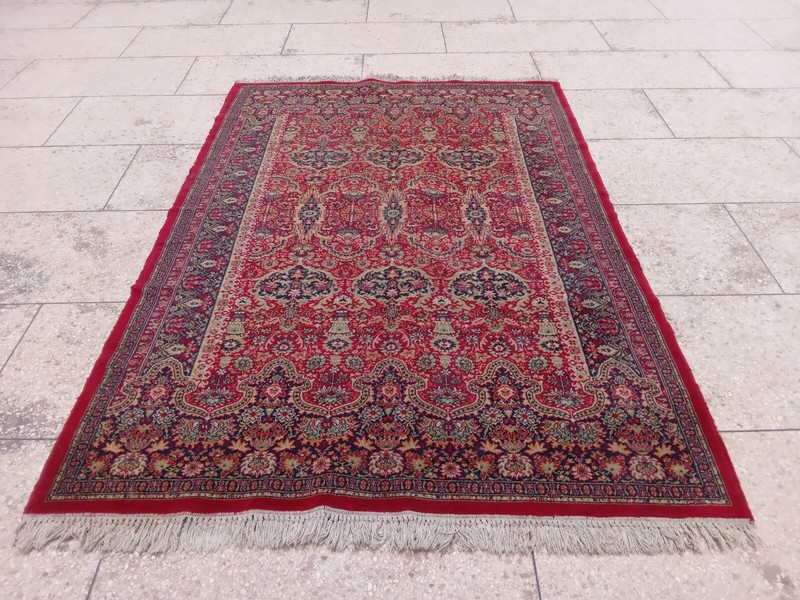 Traditional Vintage Red & Black Wool Handmade Oriental Rug 163 X 235 cm Carpet gallery