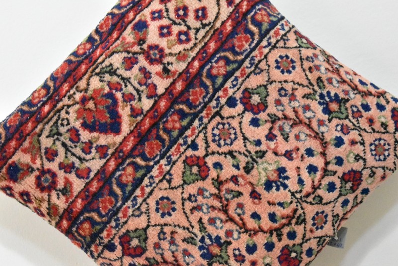 Turkish Pillow Cover Sofa Rug 16'' x 16'' Made of Antique Cushion Cover Carpet gallery