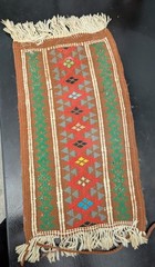22.5 X 10 Inch Vintage Kilim? Balisht? Hand Loomed / Knotted Prayer Mat Runner