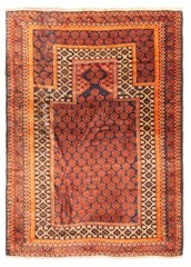 Vintage Traditional Hand-Knotted Area Rug 2’11” x 4’1″ Oriental Wool Carpet
