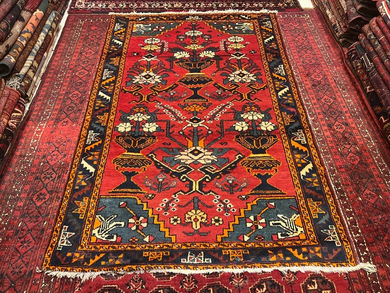 130 X 200 COLLECTORS' ITEM Antique Natural Vegetable Dye Caucasus Shirvan Carpet gallery