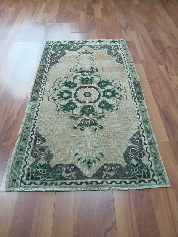 Rare Pattern Green Carpet, Handmade Beige Luxury Decor Rug Free Ship Rug gallery