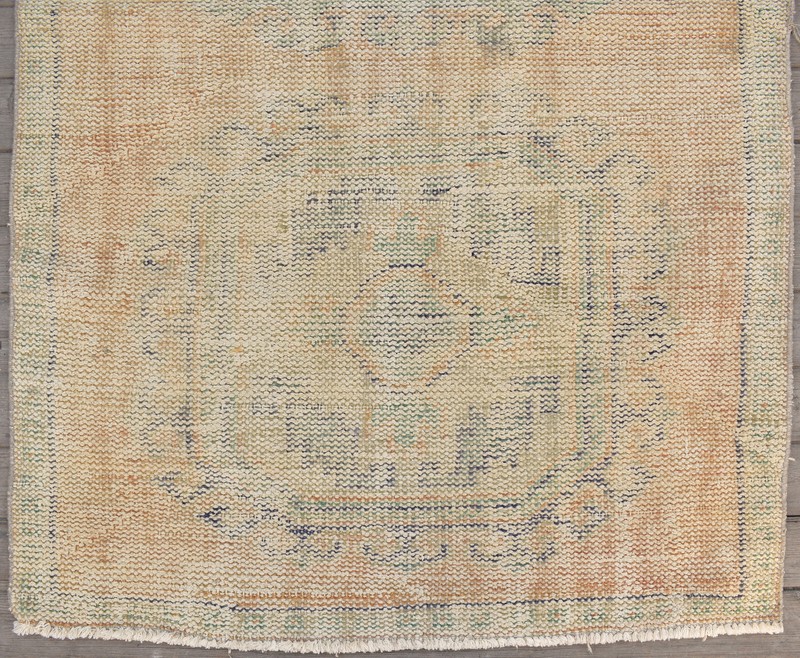 Turkish Rug 38''x113'' Oushak Oriental Rug Runner Vintage Wool Hallway Rug 3x9 gallery