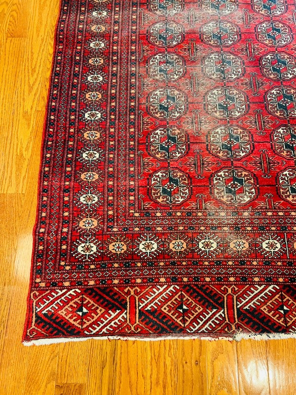 7 x 4 ft Antique Turkmen Ensi Hand Knotted Wool Rug gallery