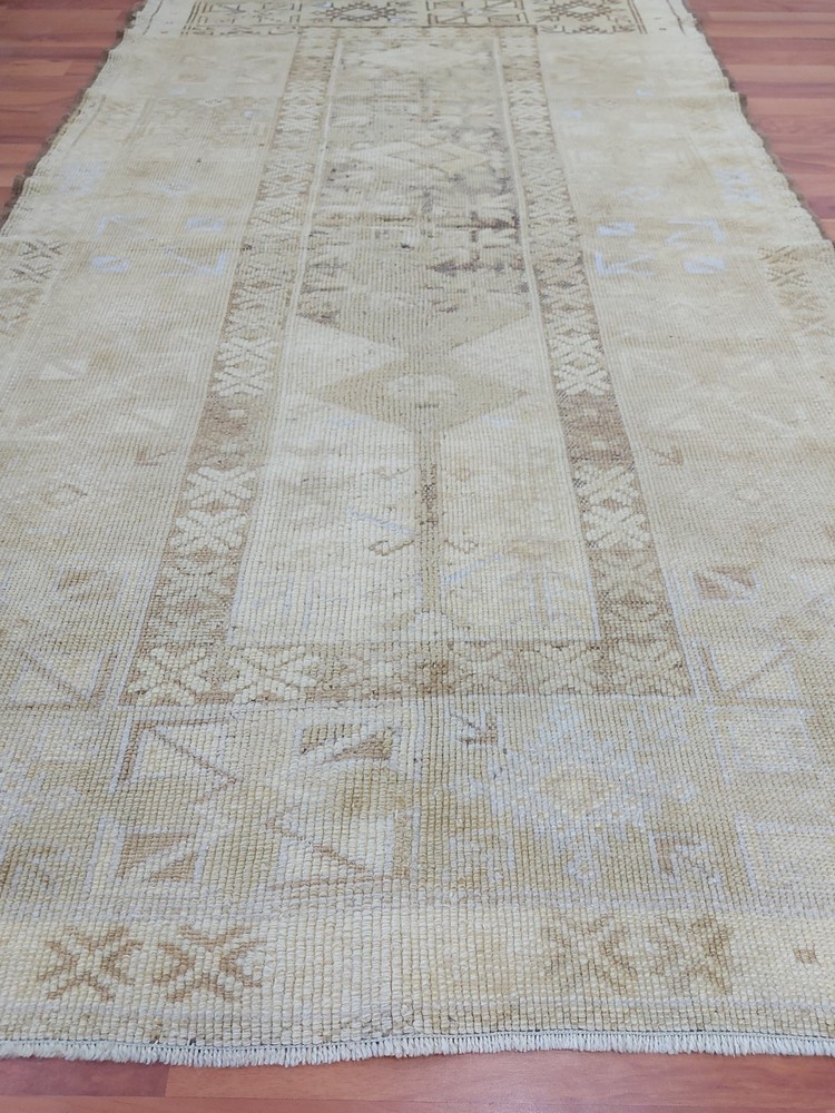 Antique 4x6 Antique Rug Oriental Beige Rug Turkish Pale Wool Rug Free Ship Rug