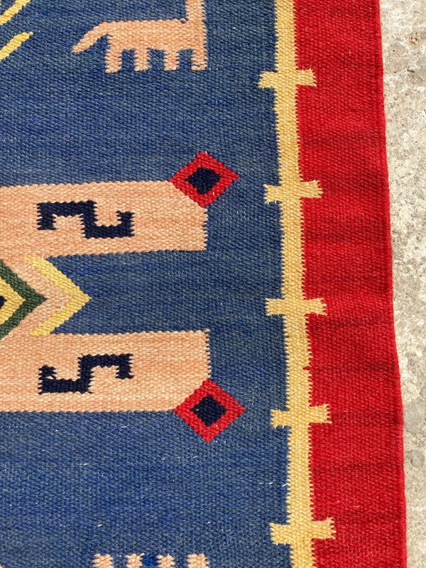 Vintage Traditional Handmade Beautiful Gabbeh Kilim Floor Rug Carpet 129x68 cm gallery