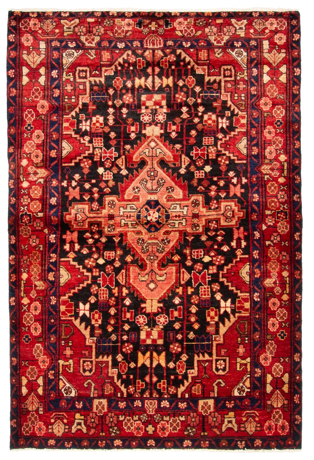 Vintage 4'4" x 6'7" Traditional Hand Knotted Vegetable Dye Wool Area Rug gallery