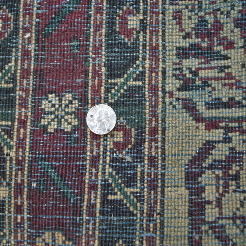 Antique Amristar genuine Indian carpet 9x12 (8'8"x11'4") natural dyes circa 1890 gallery