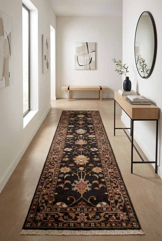 2'8" x 10'8" Vintage Hand-knotted Runner Rug Traditional Oriental Wool Carpet gallery