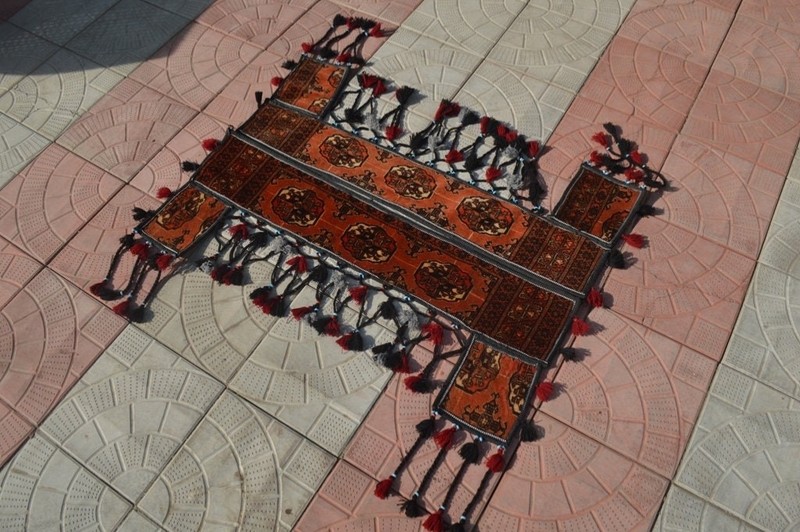 COLLECTORS’ ITEM Antique Pair Of Turkoman Bukhara Jalar Tend For Wall Hang gallery
