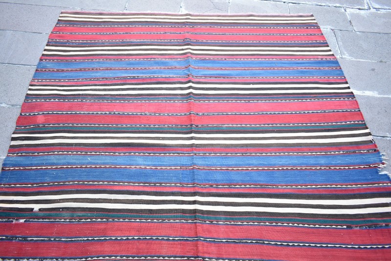 Fabulous Antique Caucasian Rug 75'' x 117'' Collector Item Great Colors Worn Rug gallery