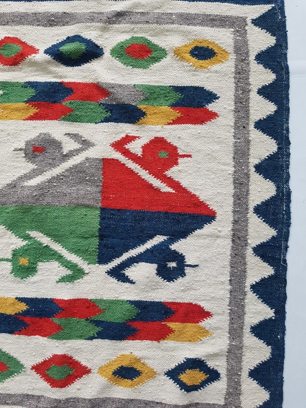 Vintage Handmade Traditional Beautiful Turkish Kilim Floor Rug Carpet 144x89 cm gallery