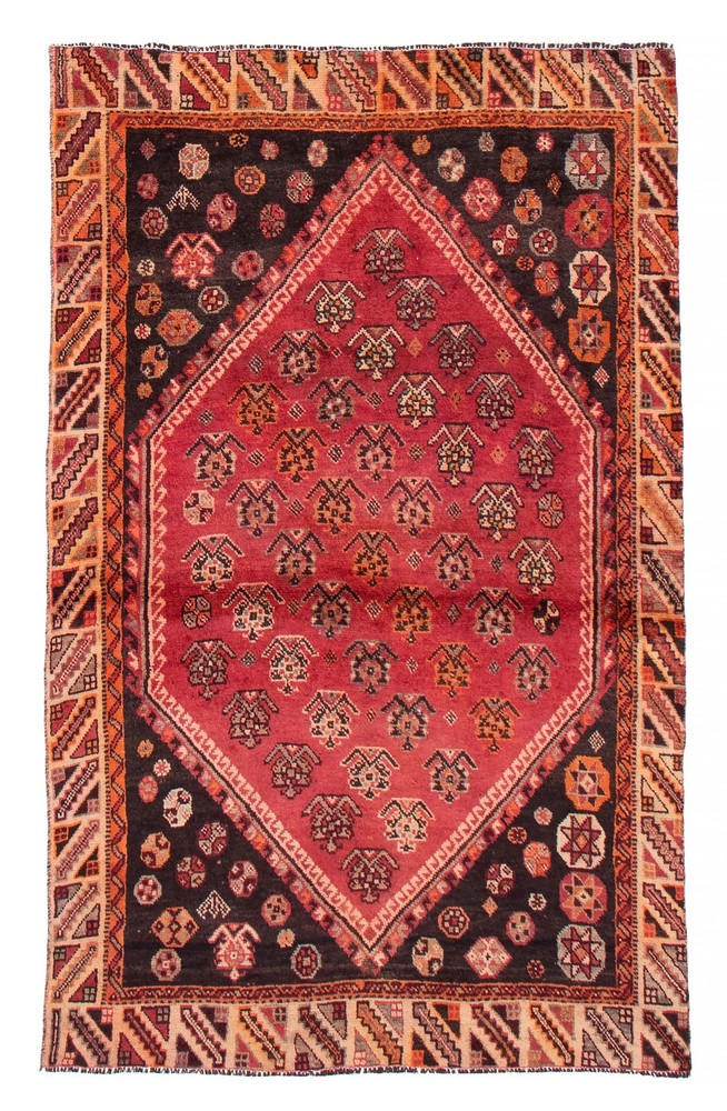 Vintage Hand-Knotted Area Rug 4'9" x 7'10" Traditional Oriental Wool Carpet