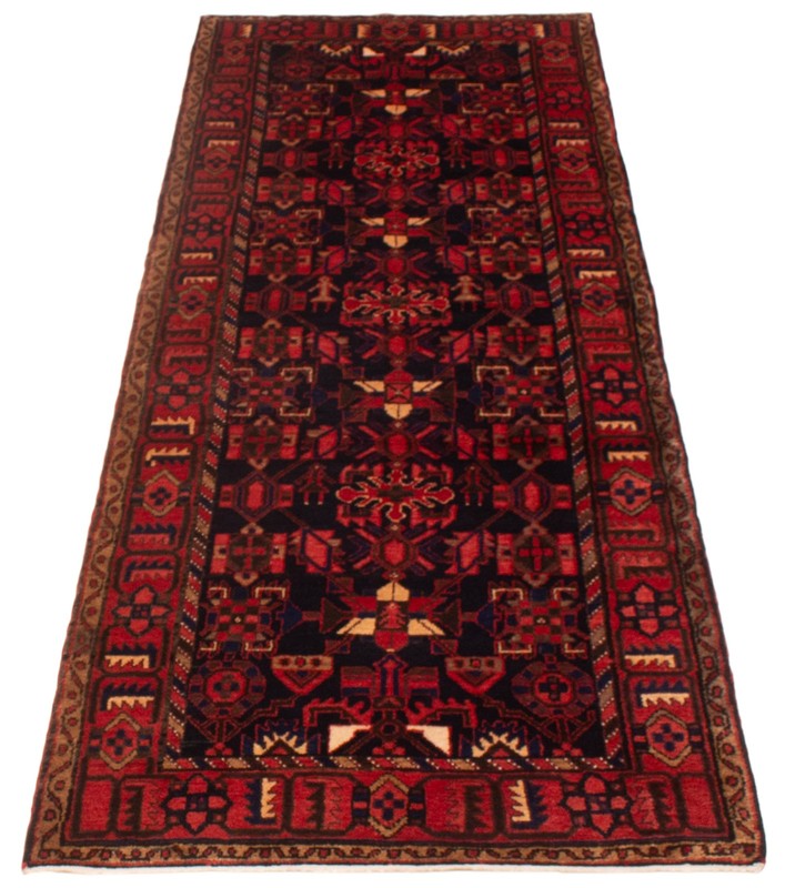 3'8" x 9'11" Vintage Hand-knotted Runner Rug Traditional Oriental Wool Carpet gallery