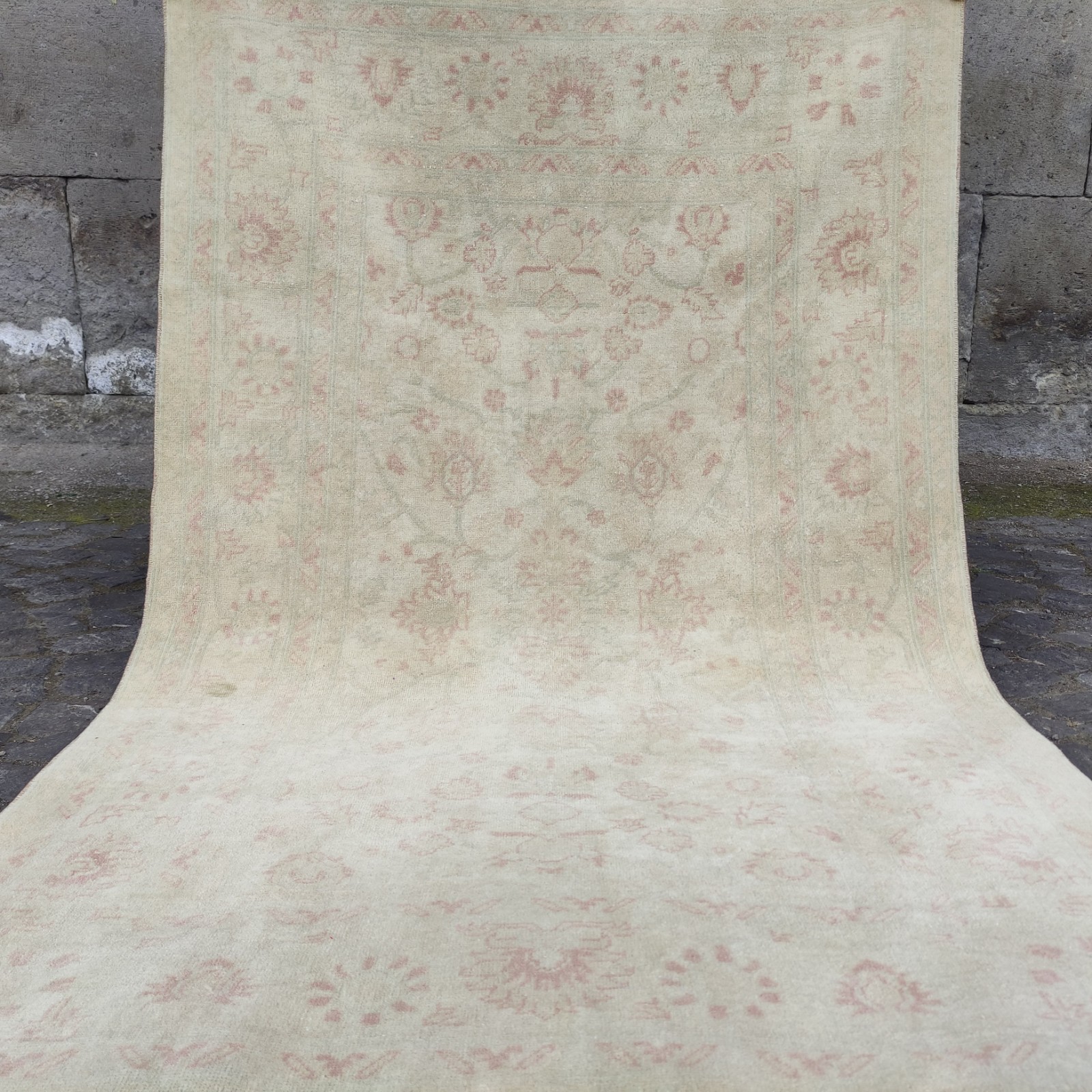 Oushak Vintage Area Rug 3.84 x 6.1 ft , 4x6 Handmade soft Wool Rug 117 x 186 cm gallery