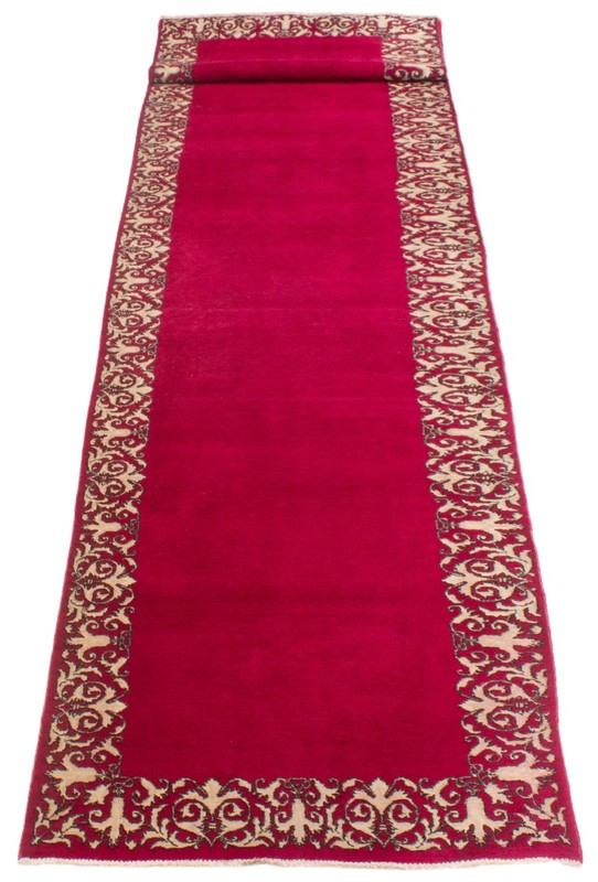 3'3" x 16'9" Vintage Hand-knotted Runner Rug Traditional Oriental Wool Carpet gallery