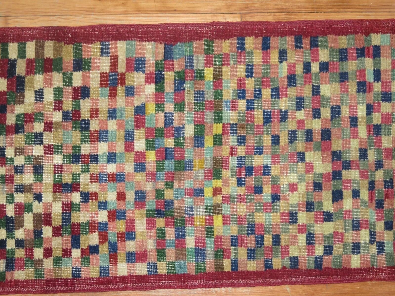 Vintage Decorative Turkish Art Deco Rug Size 2'3''X15'6'' gallery