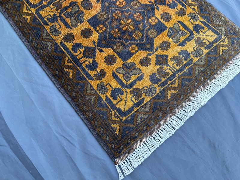 2x5 Vintage Turkmen Bukhara Soft Tribal Rug Handmade Wool Nomadic Laundry Rug gallery