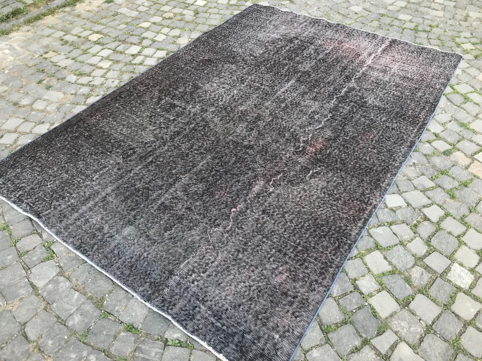 Turkish Antique Overdyed Bohemian Area Oushak rug Vintage Rug Handmade Wool rug gallery
