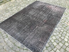Turkish Antique Overdyed Bohemian Area Oushak rug Vintage Rug Handmade Wool rug