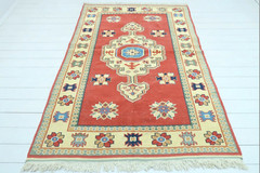 Anatolia Konia Carpet, Red Colored Area Rugs, Floor Rug, Handmade Carpet 59″x87″