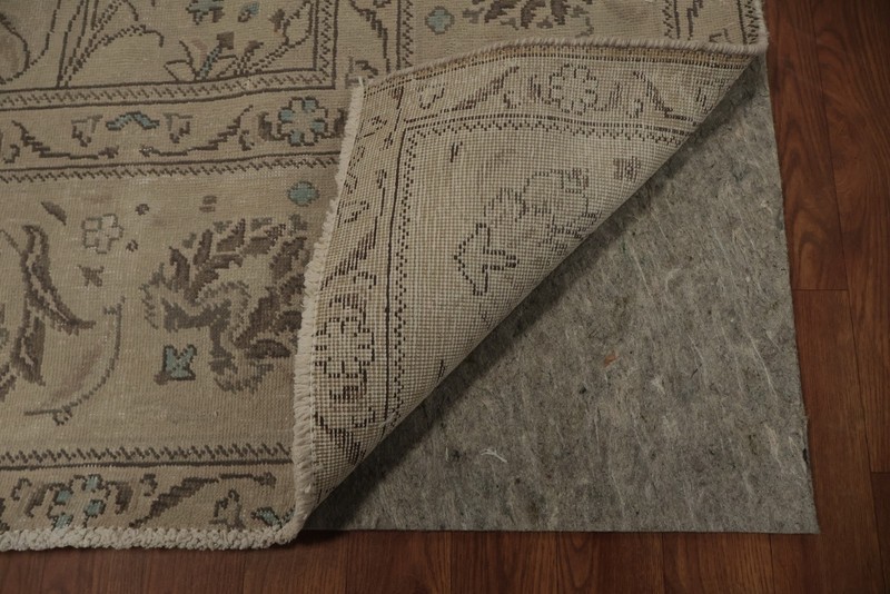 Classic Distressed Neutral Area Rug Wool Hand-made Room Size Carpet 10x13 gallery