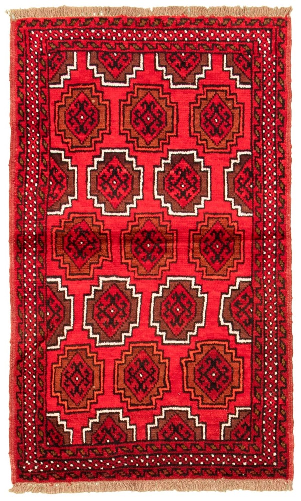 Vintage 3'5" x 5'6" Traditional Hand Knotted Vegetable Dye Wool Area Rug