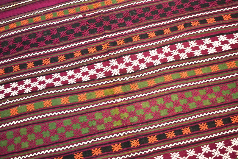 Turkish Kilim 62''x92'' Handwoven 5'x7' Cicim Kilim Oriental Tent Rug 160x235cm gallery