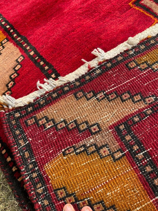 160 X 315 COLLECTORS ITEM Stunning Vintage Natural Vegi Caucasian Star Kazak Rug gallery