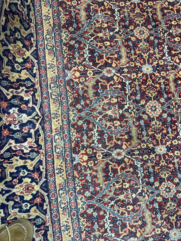 Auth: Antique Rug Mystical Art Wool Collectible UNQUE Red 9x12 NR gallery