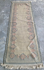 Vintage Traditional Handmade Beautiful Turkish Kilim Floor Rug Carpet 234×80 cm