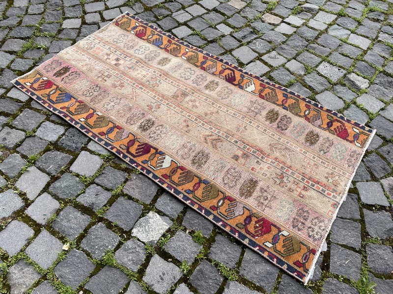 Home Decor Rug, Turkish Vintage Rug, Boho Decor Rug, 2,4 x 4,6 ft gallery