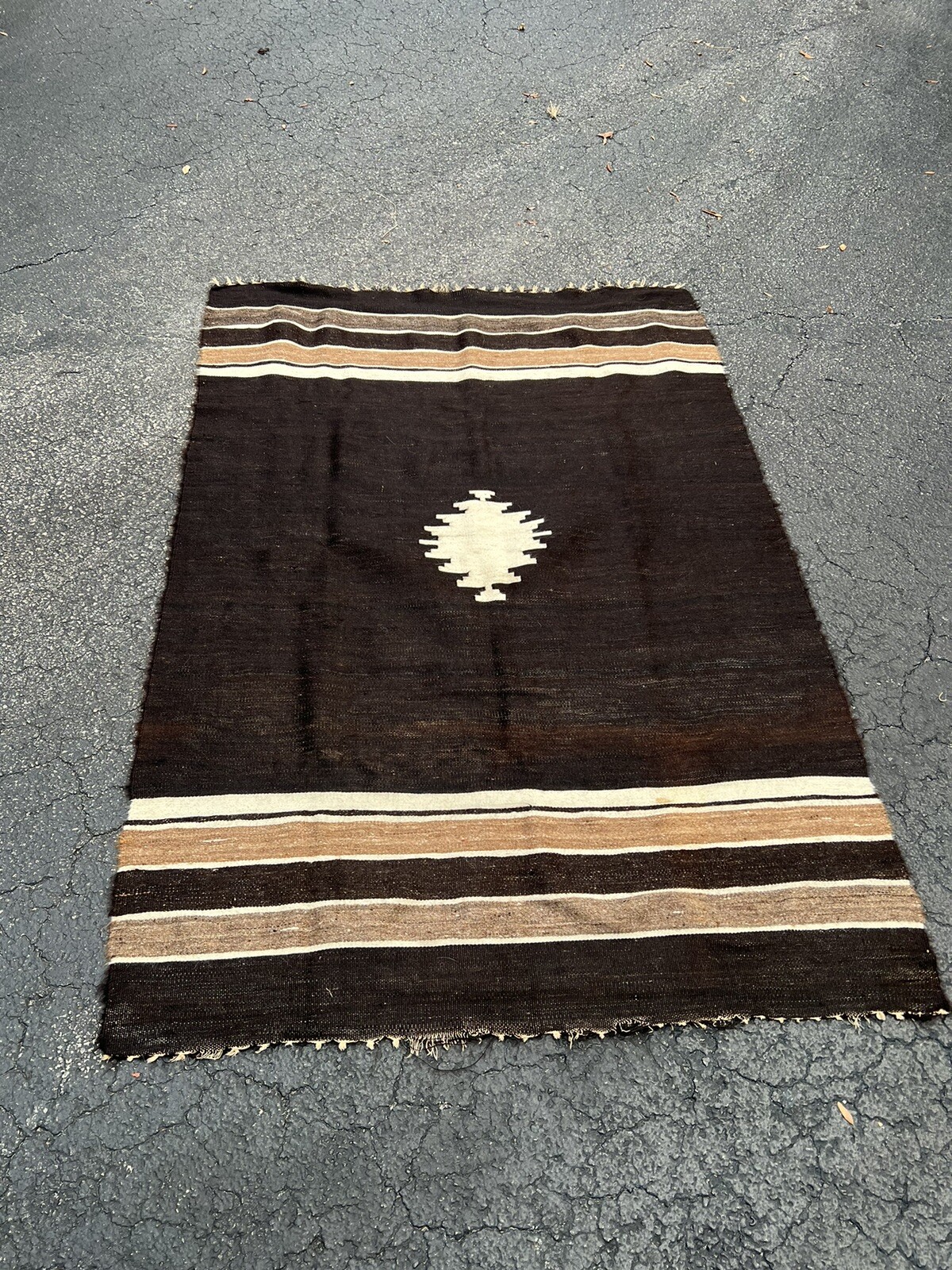 1900s ANTIQUE TURKISH ANATOLIAN DEVAN GOAT HAIR COVER RUG BROWN MOHAIR 4x6’ gallery