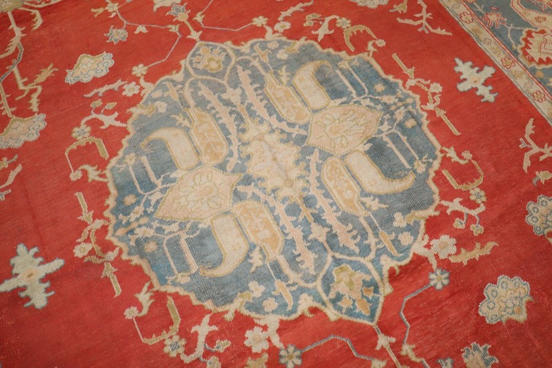 Antique Gorgeous Turkish Oushak Ushak Rug Size 10'x13'5'' gallery