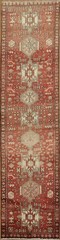 Geometric 11 ft Runner Rug 3×11 Wool Handmade Tribal Traditional Hallway Carpet